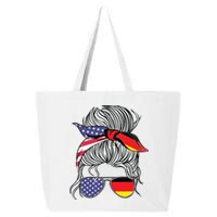 German American Patriot Grown Proud Girl Flag 25L Jumbo Tote