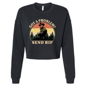 Got A Problem Send Rip Cropped Pullover Crew