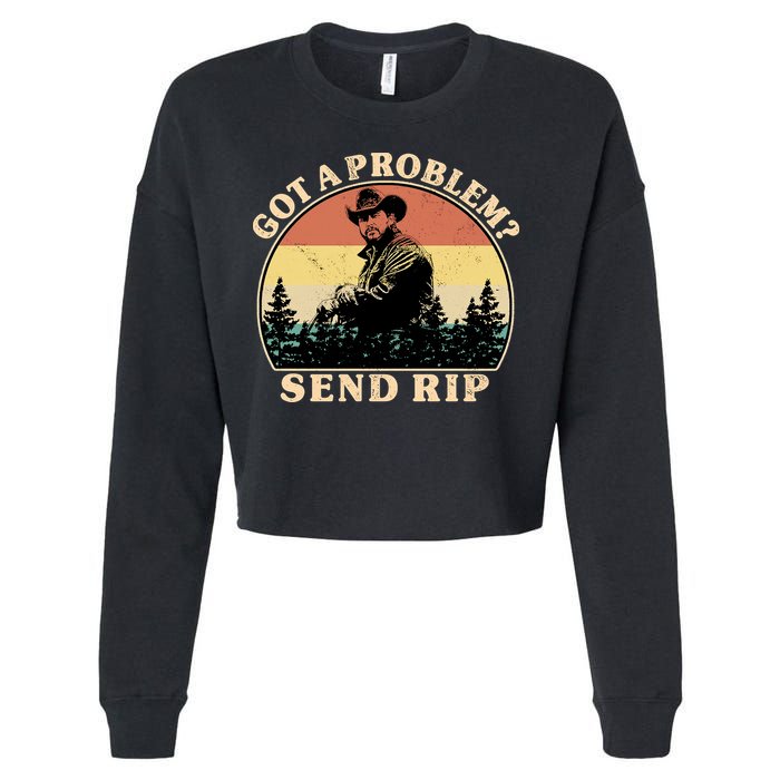 Got A Problem Send Rip Cropped Pullover Crew