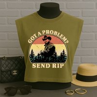 Got A Problem Send Rip Garment-Dyed Women's Muscle Tee