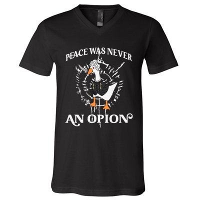 Goose Astarion Peace Was An Never Option V-Neck T-Shirt