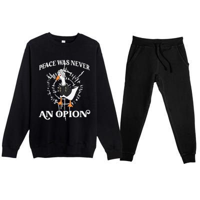 Goose Astarion Peace Was An Never Option Premium Crewneck Sweatsuit Set