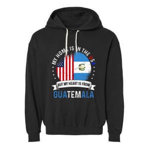 Guatemalan American Patriot Heart is from Guatemala Flag Garment-Dyed Fleece Hoodie