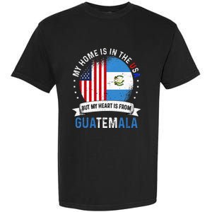 Guatemalan American Patriot Heart is from Guatemala Flag Garment-Dyed Heavyweight T-Shirt