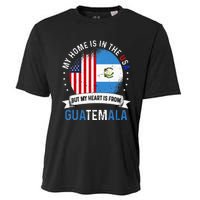 Guatemalan American Patriot Heart is from Guatemala Flag Cooling Performance Crew T-Shirt