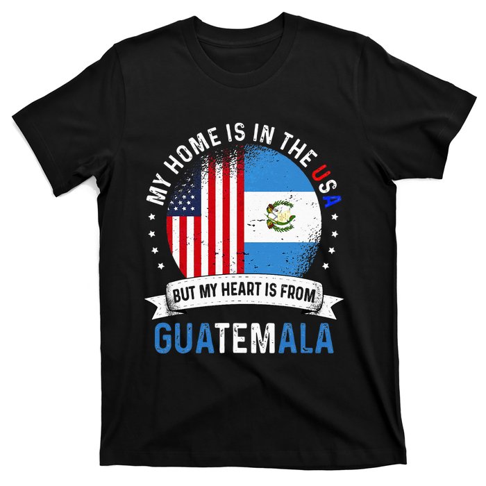 Guatemalan American Patriot Heart is from Guatemala Flag T-Shirt