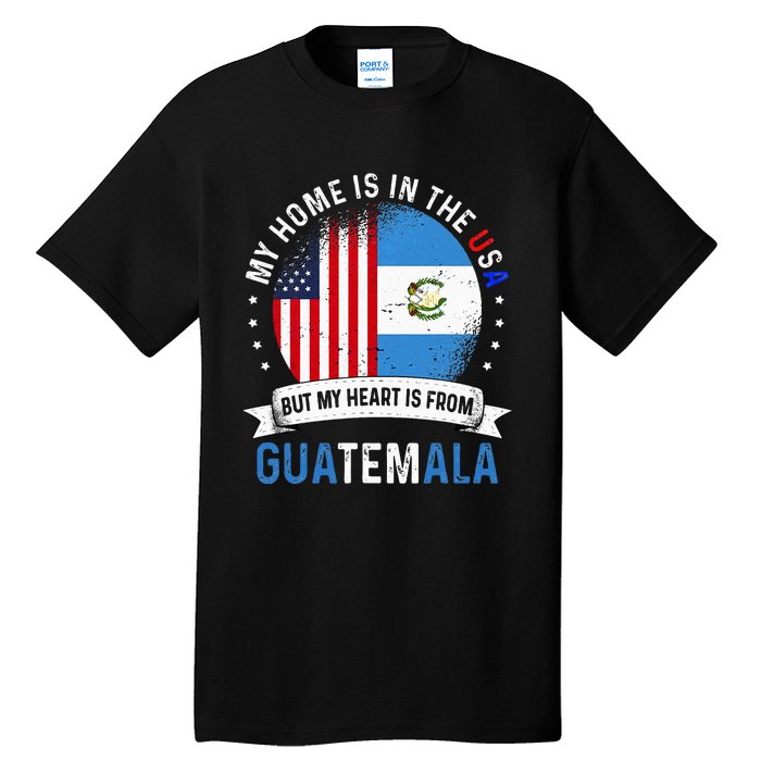 Guatemalan American Patriot Heart is from Guatemala Flag Tall T-Shirt