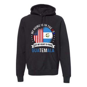 Guatemalan American Patriot Heart is from Guatemala Flag Premium Hoodie