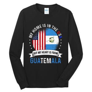 Guatemalan American Patriot Heart is from Guatemala Flag Tall Long Sleeve T-Shirt