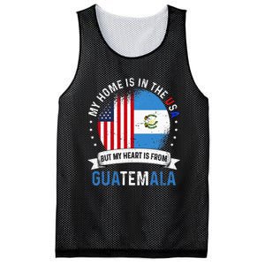 Guatemalan American Patriot Heart is from Guatemala Flag Mesh Reversible Basketball Jersey Tank