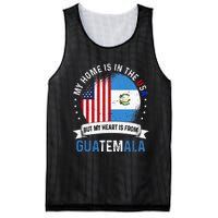 Guatemalan American Patriot Heart is from Guatemala Flag Mesh Reversible Basketball Jersey Tank