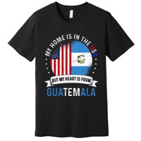 Guatemalan American Patriot Heart is from Guatemala Flag Premium T-Shirt