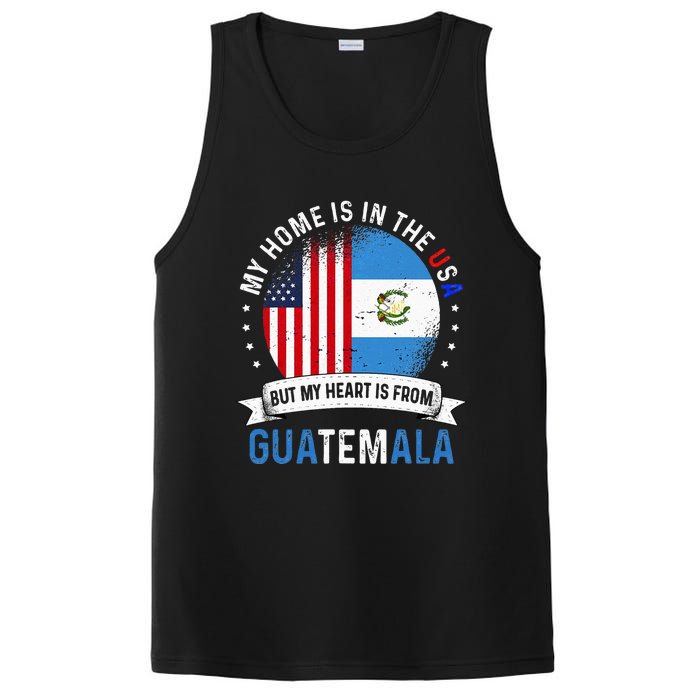 Guatemalan American Patriot Heart is from Guatemala Flag PosiCharge Competitor Tank