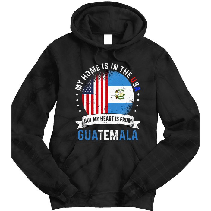 Guatemalan American Patriot Heart is from Guatemala Flag Tie Dye Hoodie