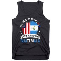 Guatemalan American Patriot Heart is from Guatemala Flag Tank Top