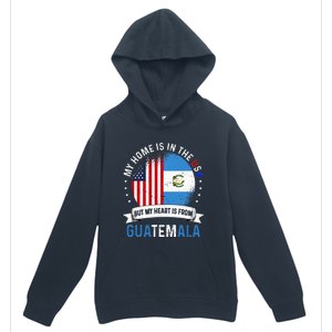 Guatemalan American Patriot Heart is from Guatemala Flag Urban Pullover Hoodie