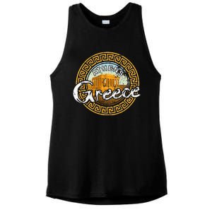 Greece Athens Parthenon Acropolis Ladies PosiCharge Tri-Blend Wicking Tank