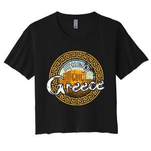 Greece Athens Parthenon Acropolis Women's Crop Top Tee