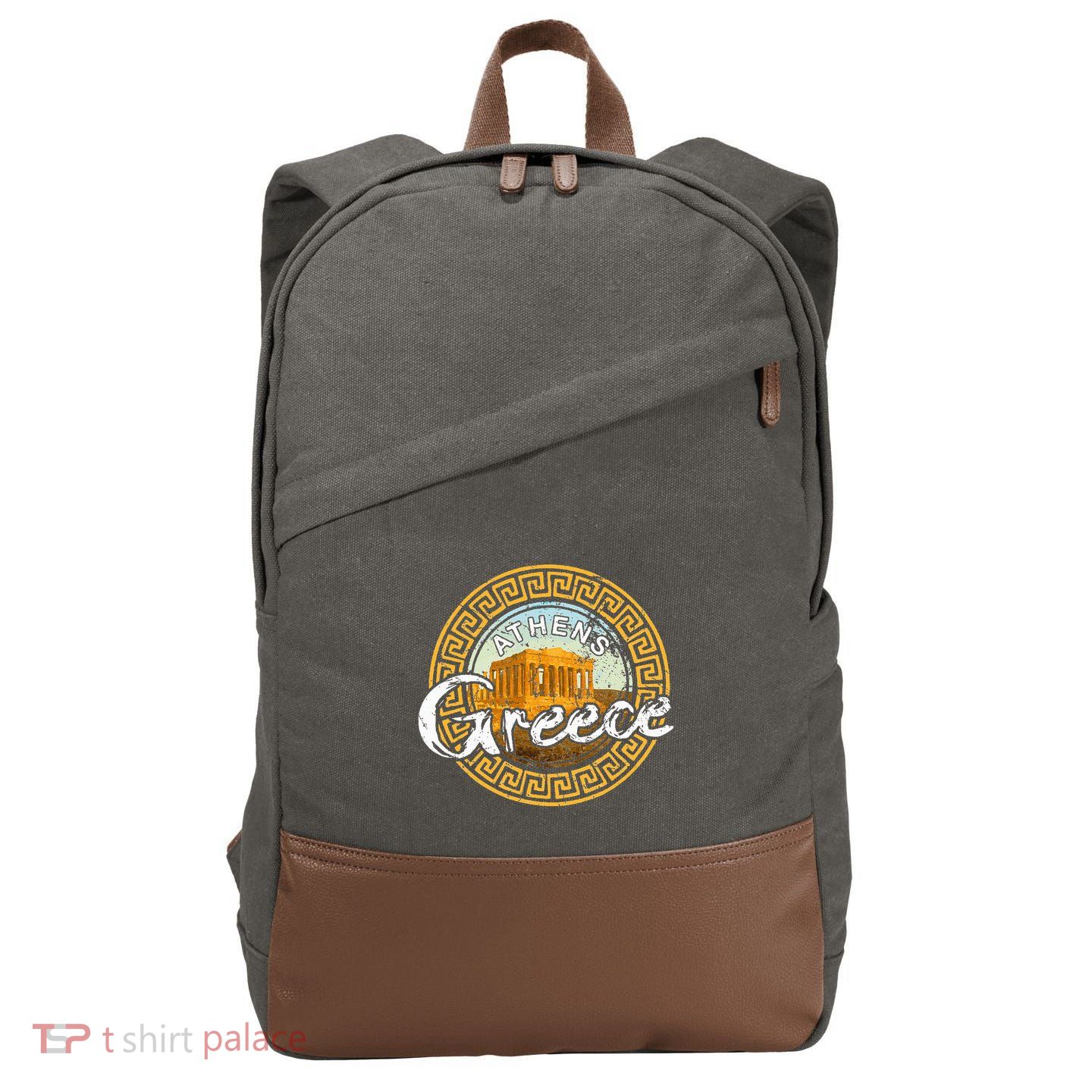 Greece Athens Parthenon Acropolis Cotton Canvas Backpack