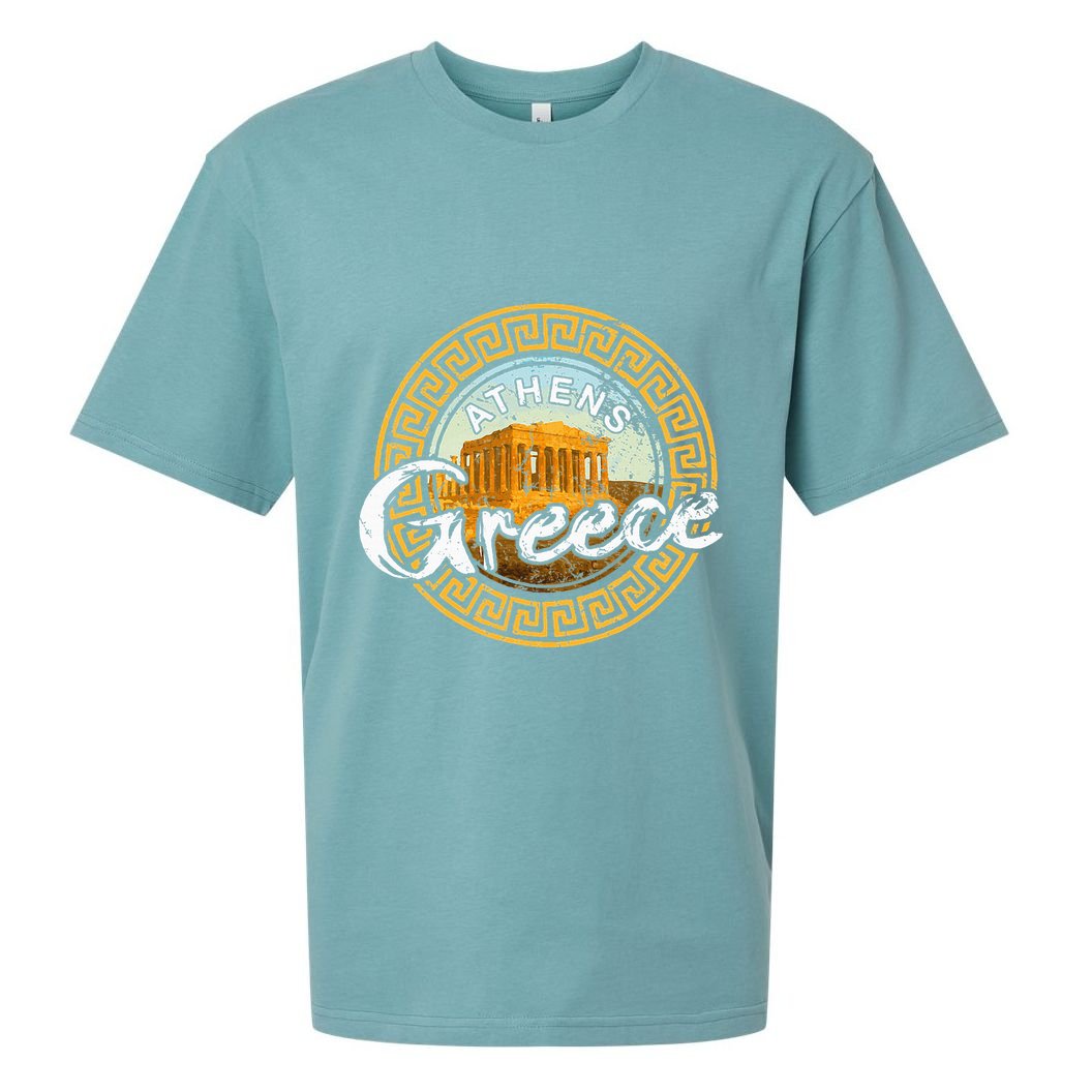 Greece Athens Parthenon Acropolis Sueded Cloud Jersey T-Shirt