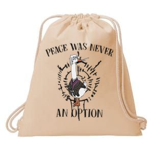 Goose Astarion Peace Was Never An Option Goose Goose Duck Drawstring Bag