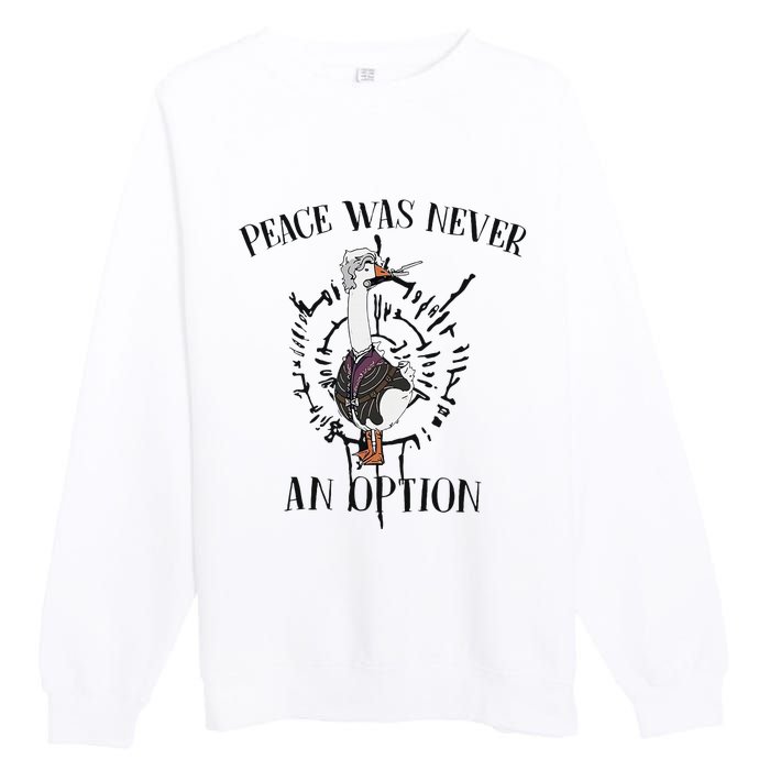 Goose Astarion Peace Was Never An Option Goose Goose Duck Premium Crewneck Sweatshirt