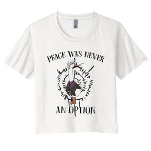 Goose Astarion Peace Was Never An Option Goose Goose Duck Women's Crop Top Tee