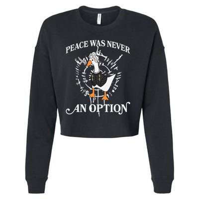 Goose Astarion Peace Was An Never Option Cropped Pullover Crew