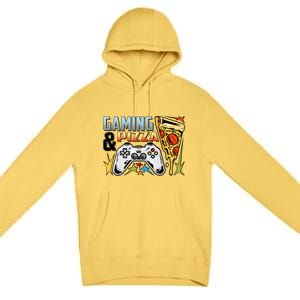 Gaming And Pizza Lover Fan Premium Pullover Hoodie