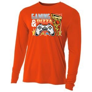 Gaming And Pizza Lover Fan Cooling Performance Long Sleeve Crew