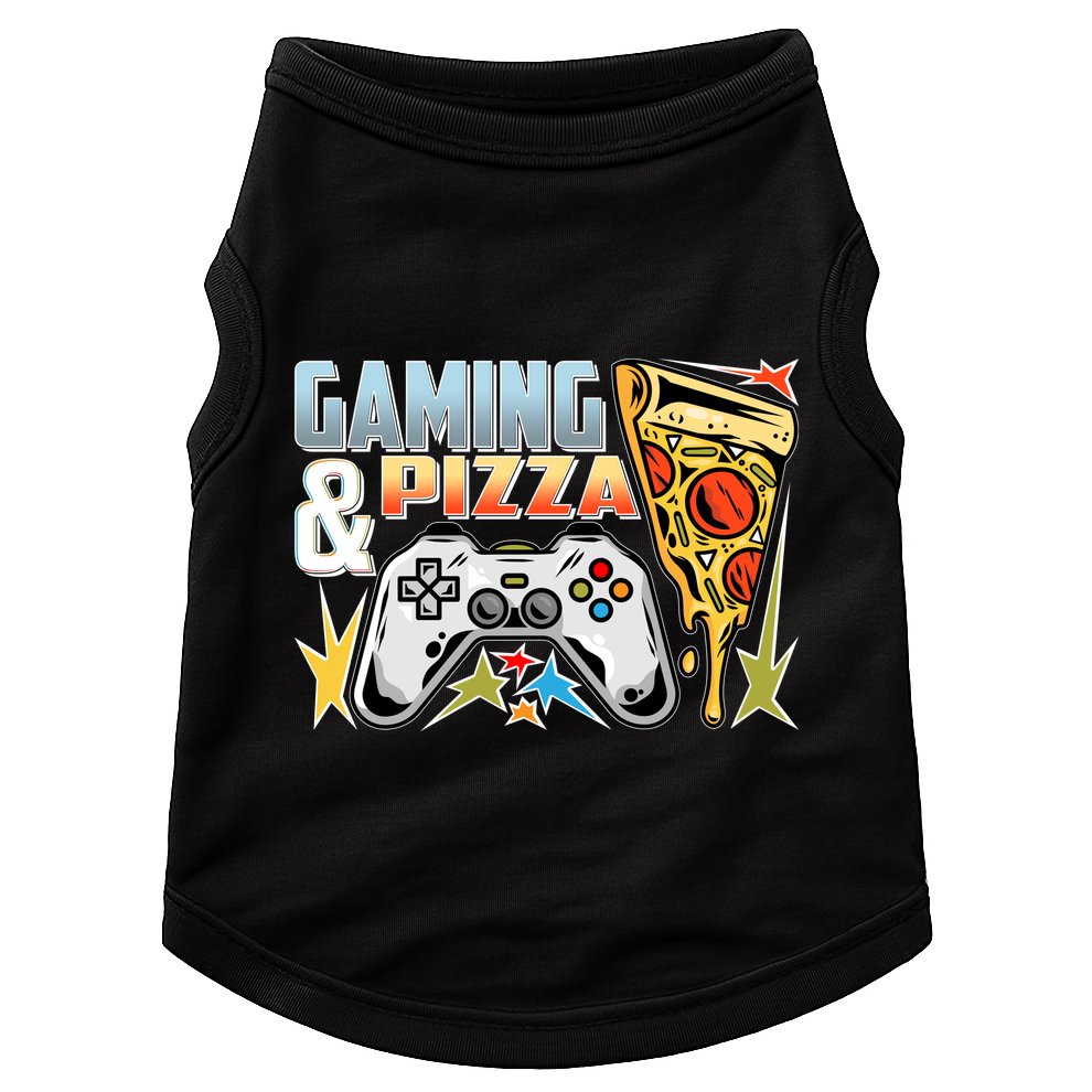 Gaming And Pizza Lover Fan Doggie Tank
