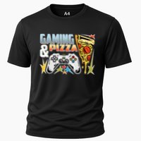 Gaming And Pizza Lover Fan Cooling Performance Crew T-Shirt