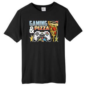 Gaming And Pizza Lover Fan Tall Fusion ChromaSoft Performance T-Shirt