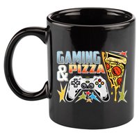 Gaming And Pizza Lover Fan 11oz C Handle Ceramic Mug