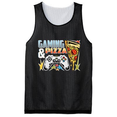 Gaming And Pizza Lover Fan Mesh Reversible Basketball Jersey Tank