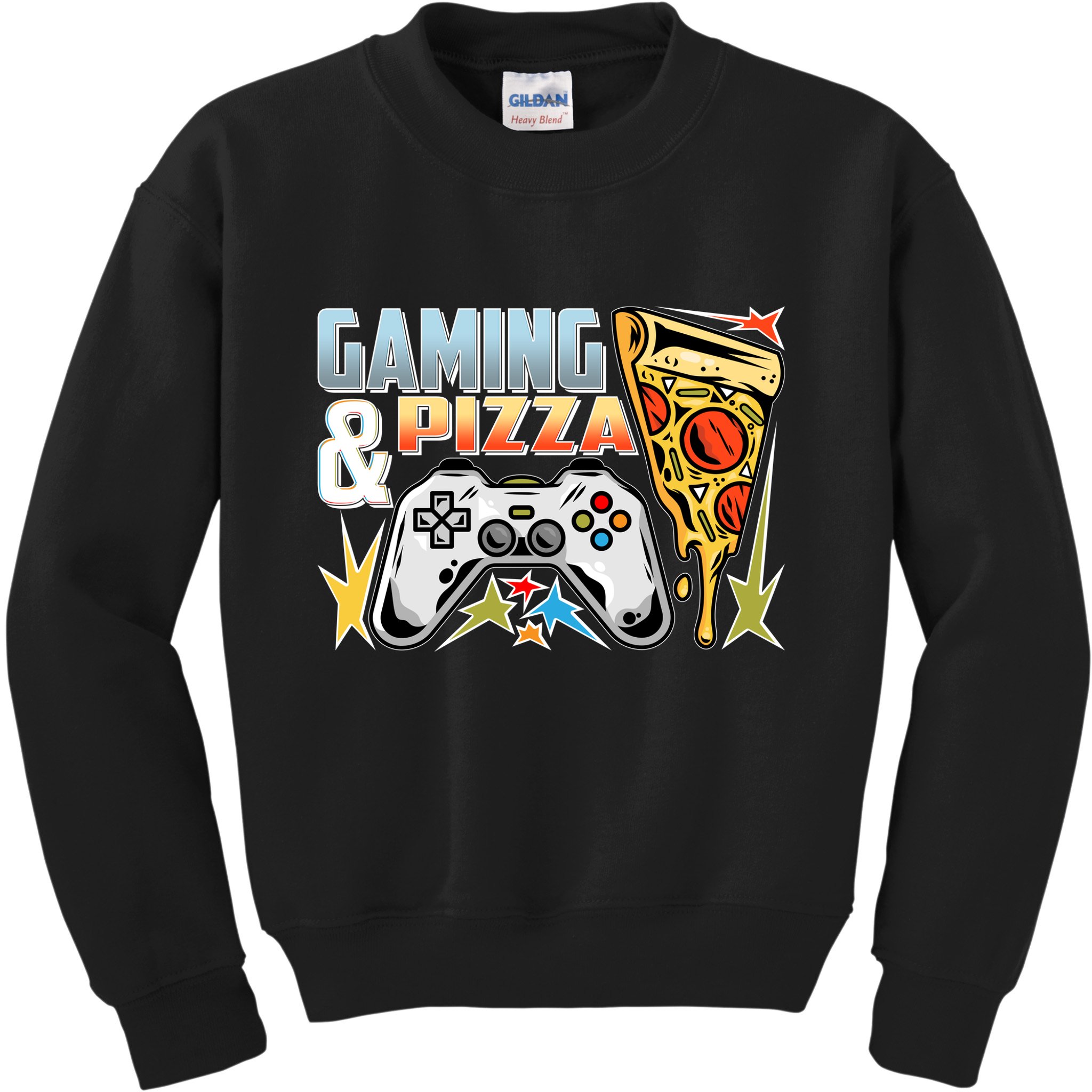 Gaming And Pizza Lover Fan Kids Sweatshirt