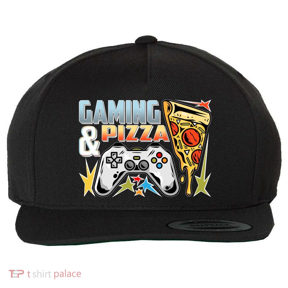 Gaming And Pizza Lover Fan Wool Snapback Cap