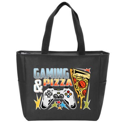 Gaming And Pizza Lover Fan Zip Tote Bag
