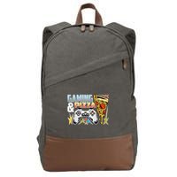 Gaming And Pizza Lover Fan Cotton Canvas Backpack