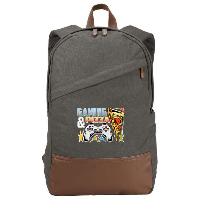 Gaming And Pizza Lover Fan Cotton Canvas Backpack