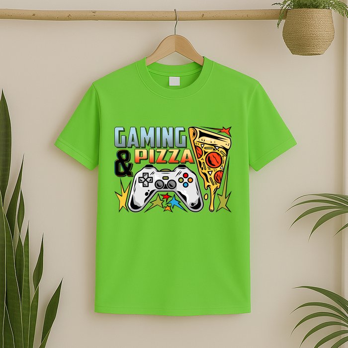 Gaming And Pizza Lover Fan T-Shirt