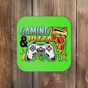 Gaming And Pizza Lover Fan Coaster