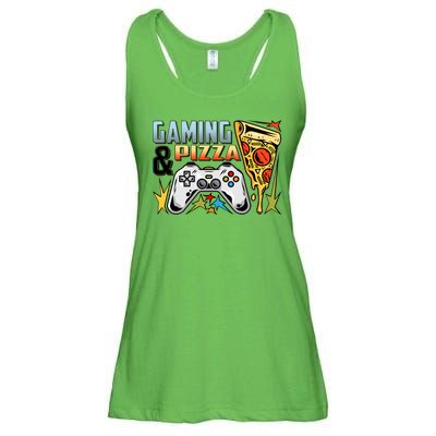 Gaming And Pizza Lover Fan Ladies Essential Flowy Tank