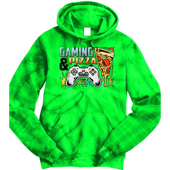 Gaming And Pizza Lover Fan Tie Dye Hoodie