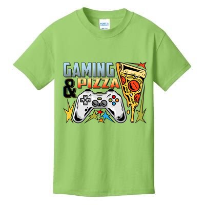 Gaming And Pizza Lover Fan Kids T-Shirt