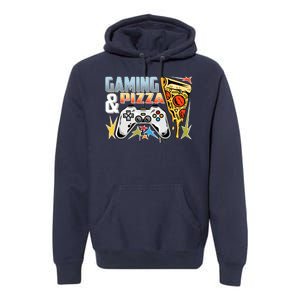 Gaming And Pizza Lover Fan Premium Hoodie