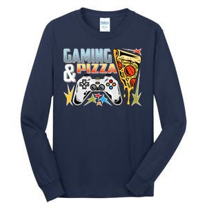 Gaming And Pizza Lover Fan Tall Long Sleeve T-Shirt