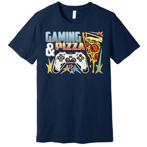 Gaming And Pizza Lover Fan Premium T-Shirt