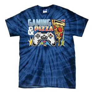 Gaming And Pizza Lover Fan Tie-Dye T-Shirt