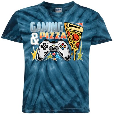 Gaming And Pizza Lover Fan Kids Tie-Dye T-Shirt